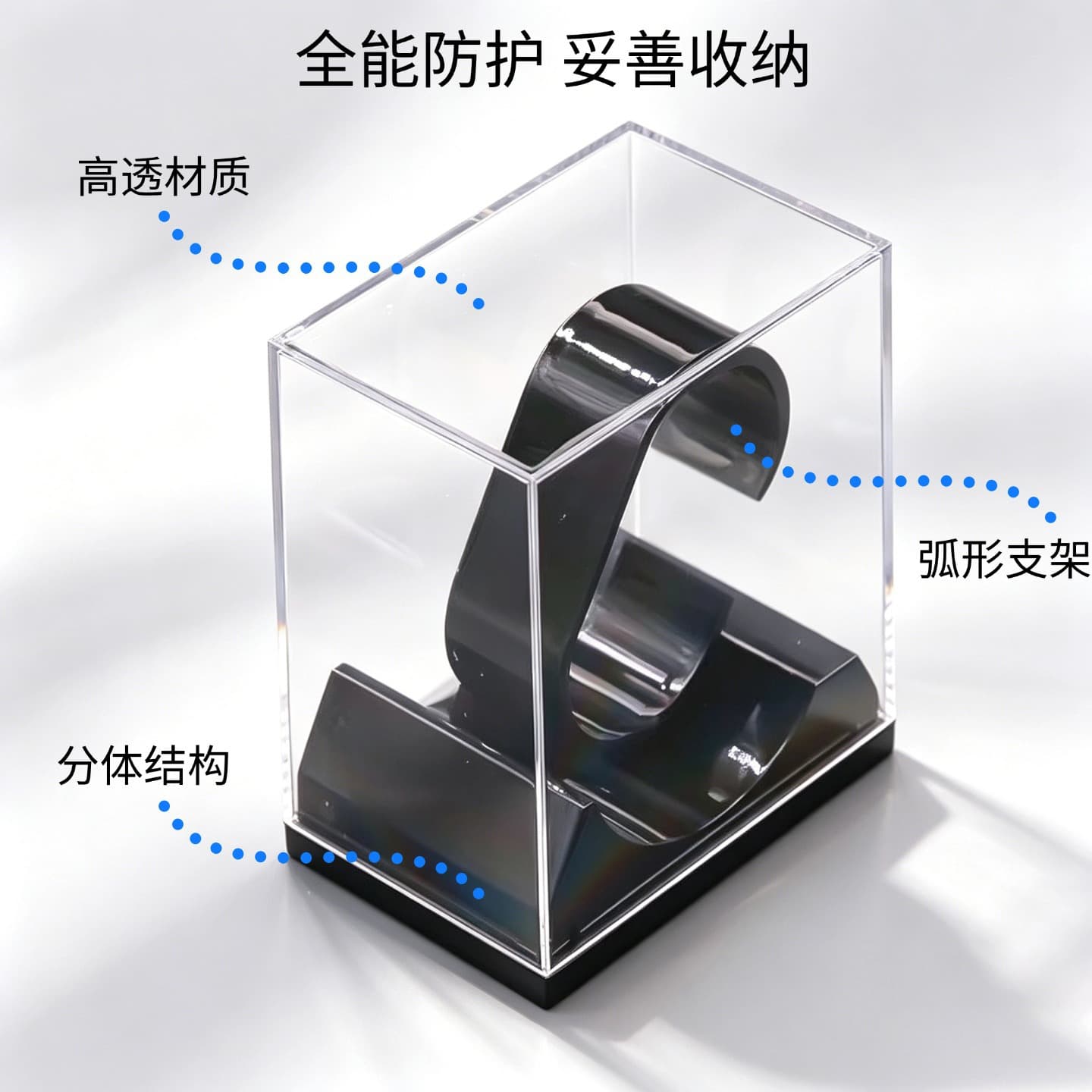 Plastic elite transparent watch box, storage box 2