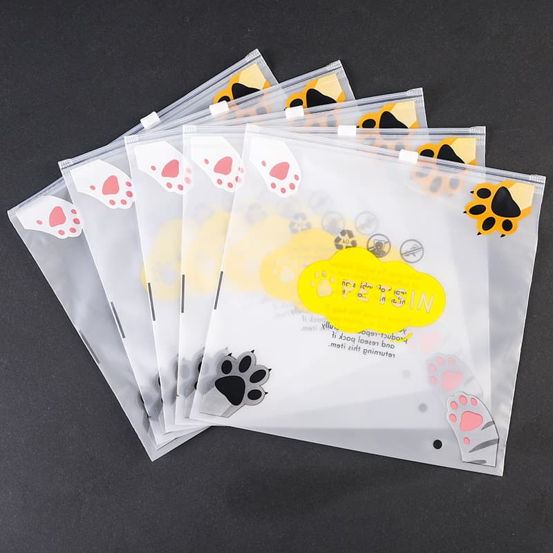 Matte self-adhesive socks with zipper, plastic materials set, pack, underwear, bag, custom-made 3