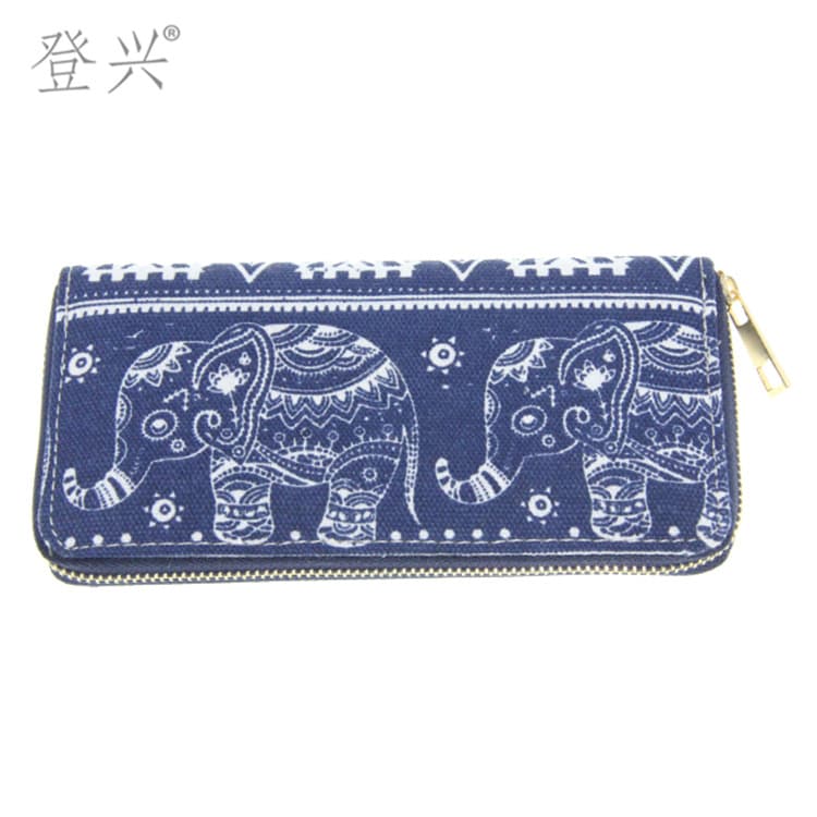 Cartoon ethnic long wallet, small clutch bag, card holder, ethnic style, (Physicals) 2