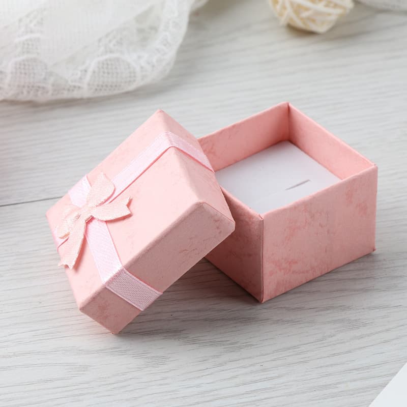 Ring with bow, box, durable accessory, pendant, jewelry, Birthday gift 3