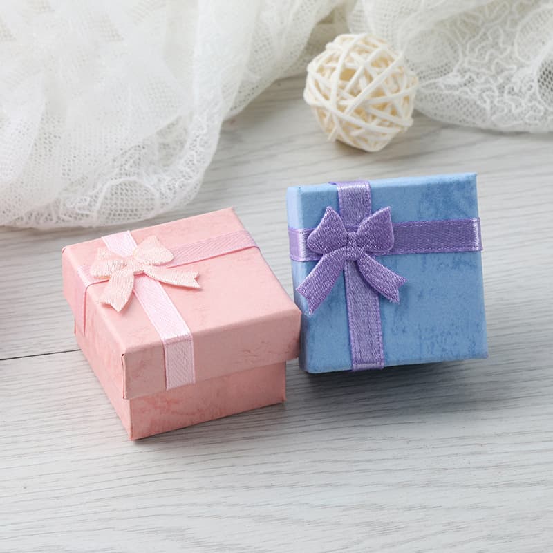 Ring with bow, box, durable accessory, pendant, jewelry, Birthday gift 4