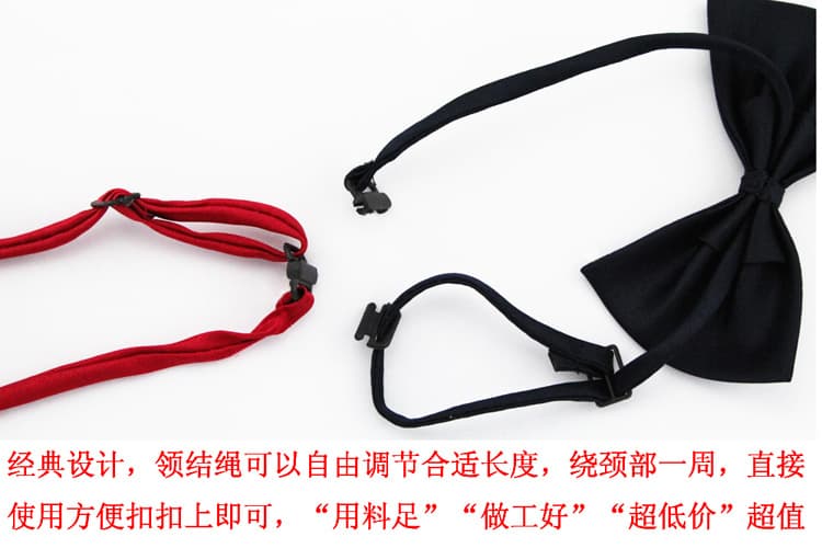 Red black bow tie for adults English style with bow, Korean style 4