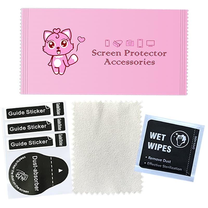 Factory direct sales of dry and humid packs, dust stickers cleaning cloth mobile phone film tools, steel chemical film screen cleaning set 3