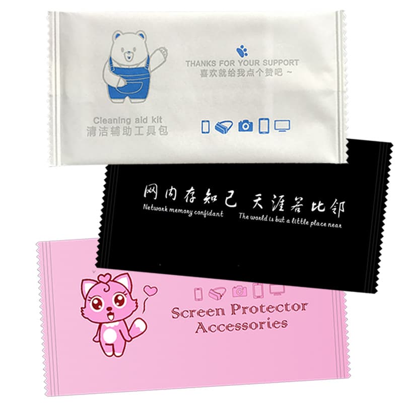 Factory direct sales of dry and humid packs, dust stickers cleaning cloth mobile phone film tools, steel chemical film screen cleaning set 5