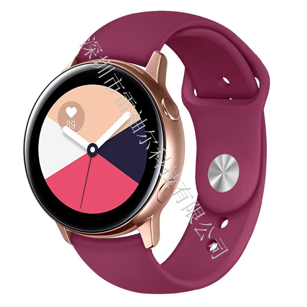 Samsung, huawei, universal solid color silicone watch strap for men and women 2