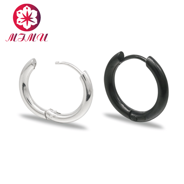(Cross-border trading), trend universal hoop earrings stainless steel for men and women 4