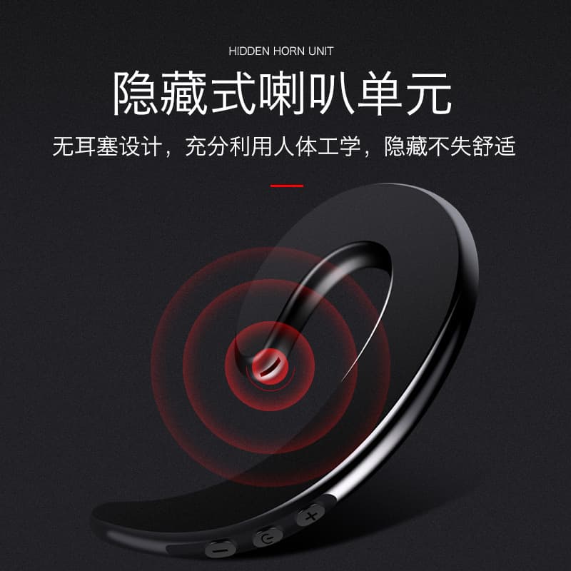 Y12 bone conduction single ear bluetooth headset 5.3 mini sports open back OWS wireless headset 2