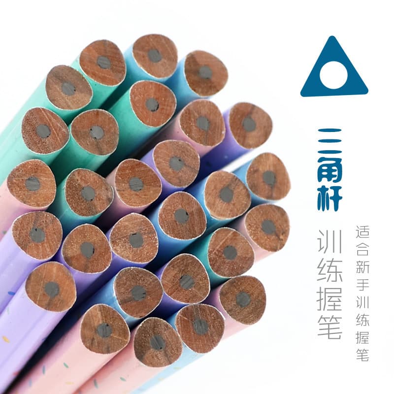 Shanghai Zhonghua brand pencil 6717hb triangle positioning elementary school students writing children's writing pen improvement pen sitting position 4