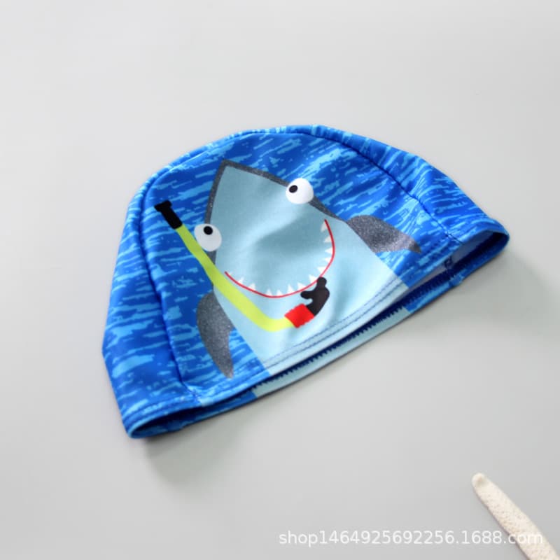 Cartoon children's shark, cute quick dry swimwear for men and women, Korean style, sun protection 4