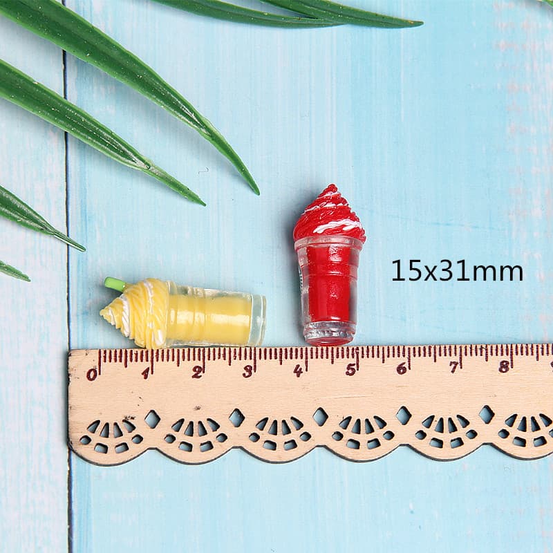 Summer realistic coffee straw, earrings, accessory with accessories, food play, DIY 3