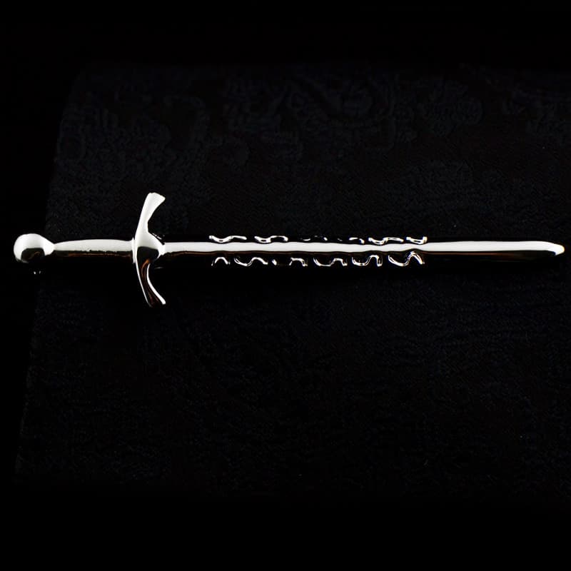 Boutique Tie Gift - Black Silver Sword Tie Clip 2