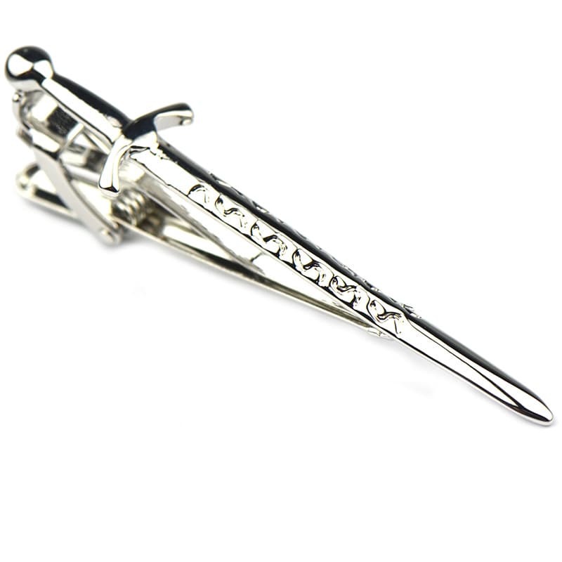 Boutique Tie Gift - Black Silver Sword Tie Clip 5