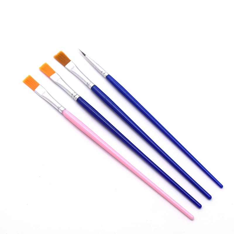 Nylon plastic brush, children's ceramic painted liner made of plaster, DIY 5