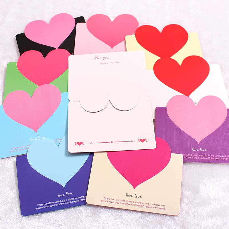 Heart-Shaped Greeting Card - Mini Birthday & Love Message Card 2