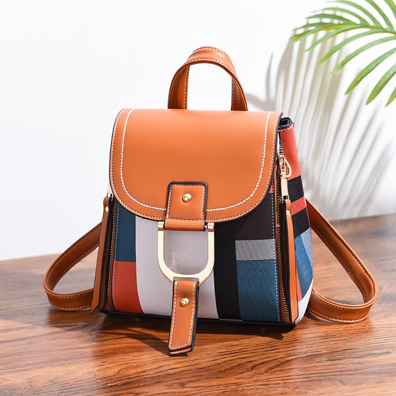 Backpack, capacious shoulder bag for leisure for traveling, Korean style, genuine leather
