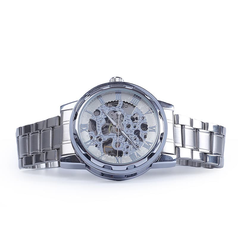 Mechanical mechanical watch, quartz fashionable steel belt, trend men's watch, fully automatic 4