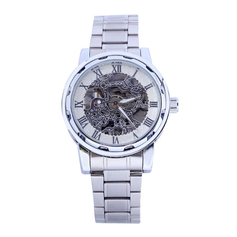 Mechanical mechanical watch, quartz fashionable steel belt, trend men's watch, fully automatic 5
