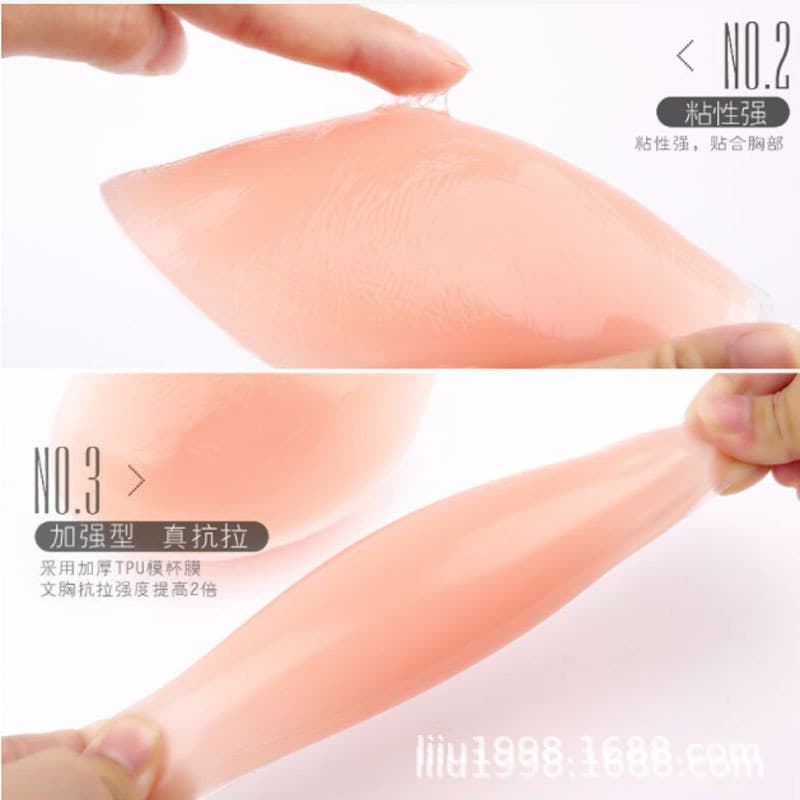 Silicone invisible bra for swimming, supporting glossy sexy nipple stickers, increased thickness, direct factory sales 3