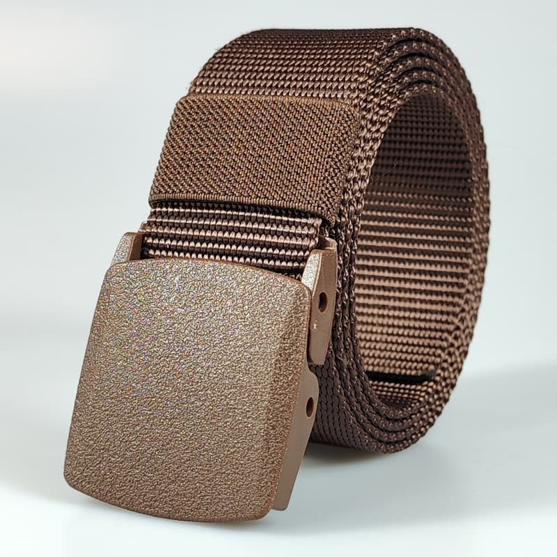 Men's nylon tactics travel cloth belt for students, metallic color, (Physicals) 3
