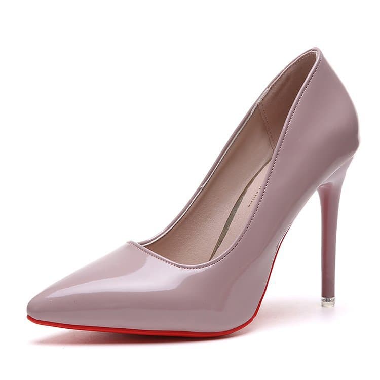 Single shoe female 2023 new women's shoes spring and autumn European and American style pointed -headed patent leather fashion high -heeled shoes female wholesale 43 yards 5