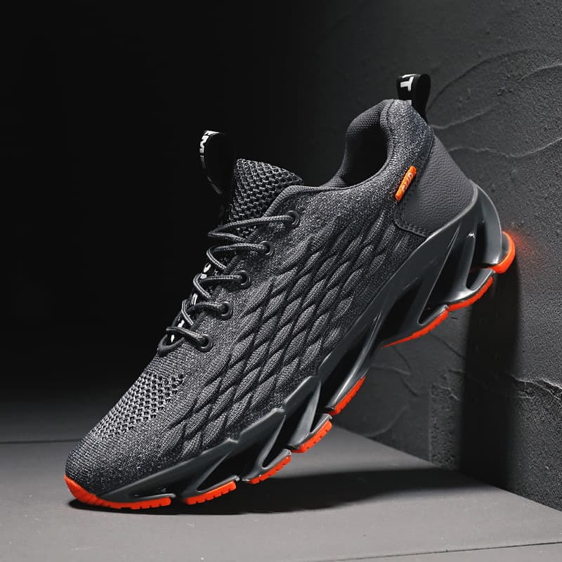 Cross-border large-size breathable men's shoes 2025 spring and autumn mesh popular men's trendy shoes casual sports running blade men's shoes 2