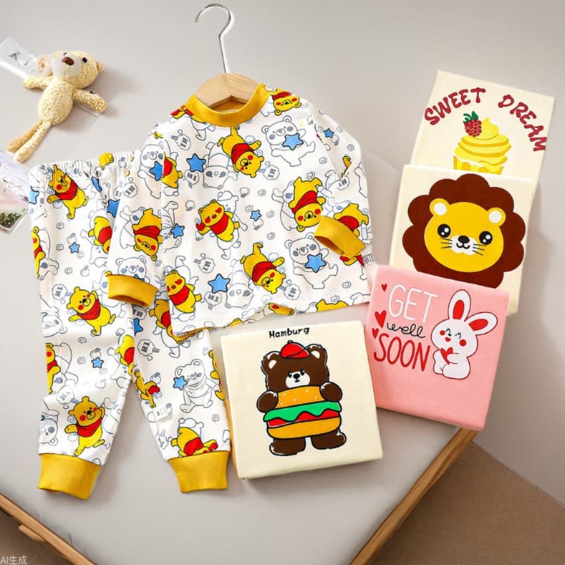Cotton children's set, thermal underwear for boys, keep warm autumn pijama, children's clothing 2