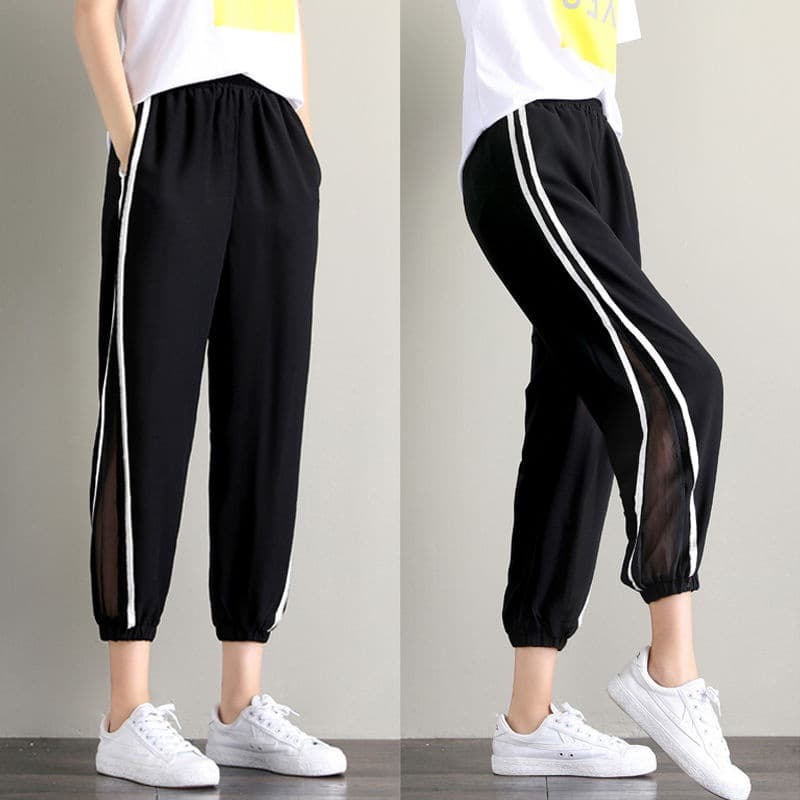 Summer thin trousers, floor lighting, autumn flashlight, oversize, loose fit 2