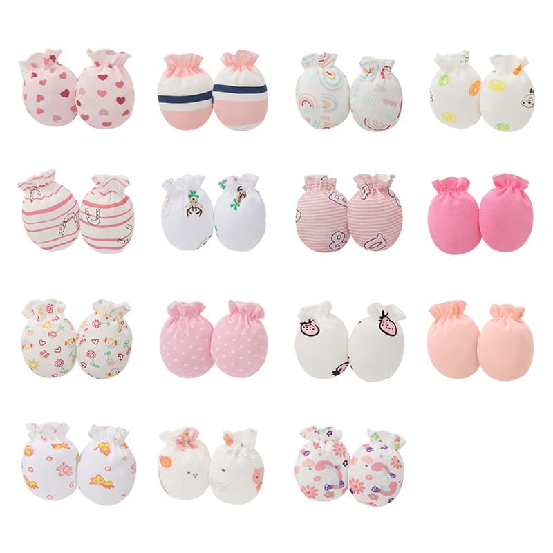 (Cross-border trading), gloves for new born, children's grabber, hand cream, European style, print 3