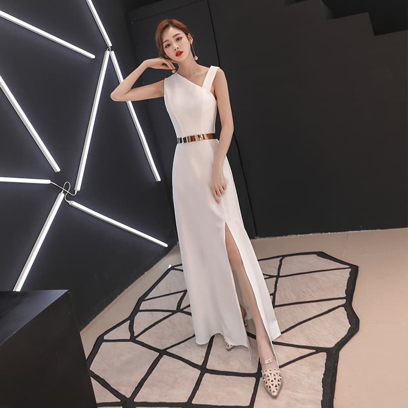(Cross-border trading), white evening dress, long skirt 2