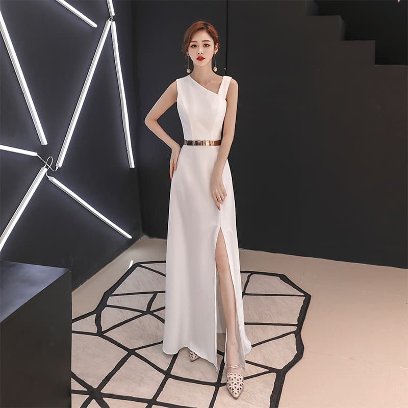 (Cross-border trading), white evening dress, long skirt