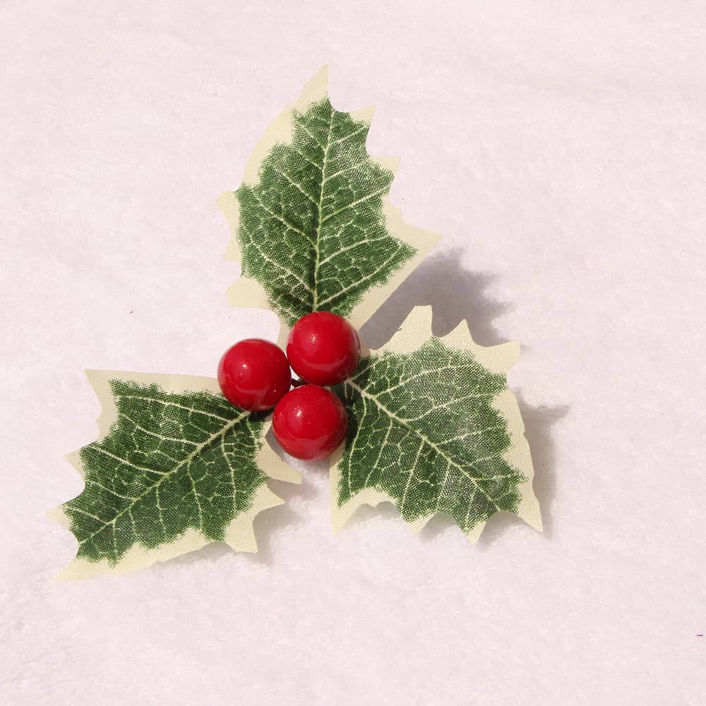 DIY artificial small red fruits plus two-color green leaves Christmas tree garland accessories branches red fruits holiday decoration Christmas 2