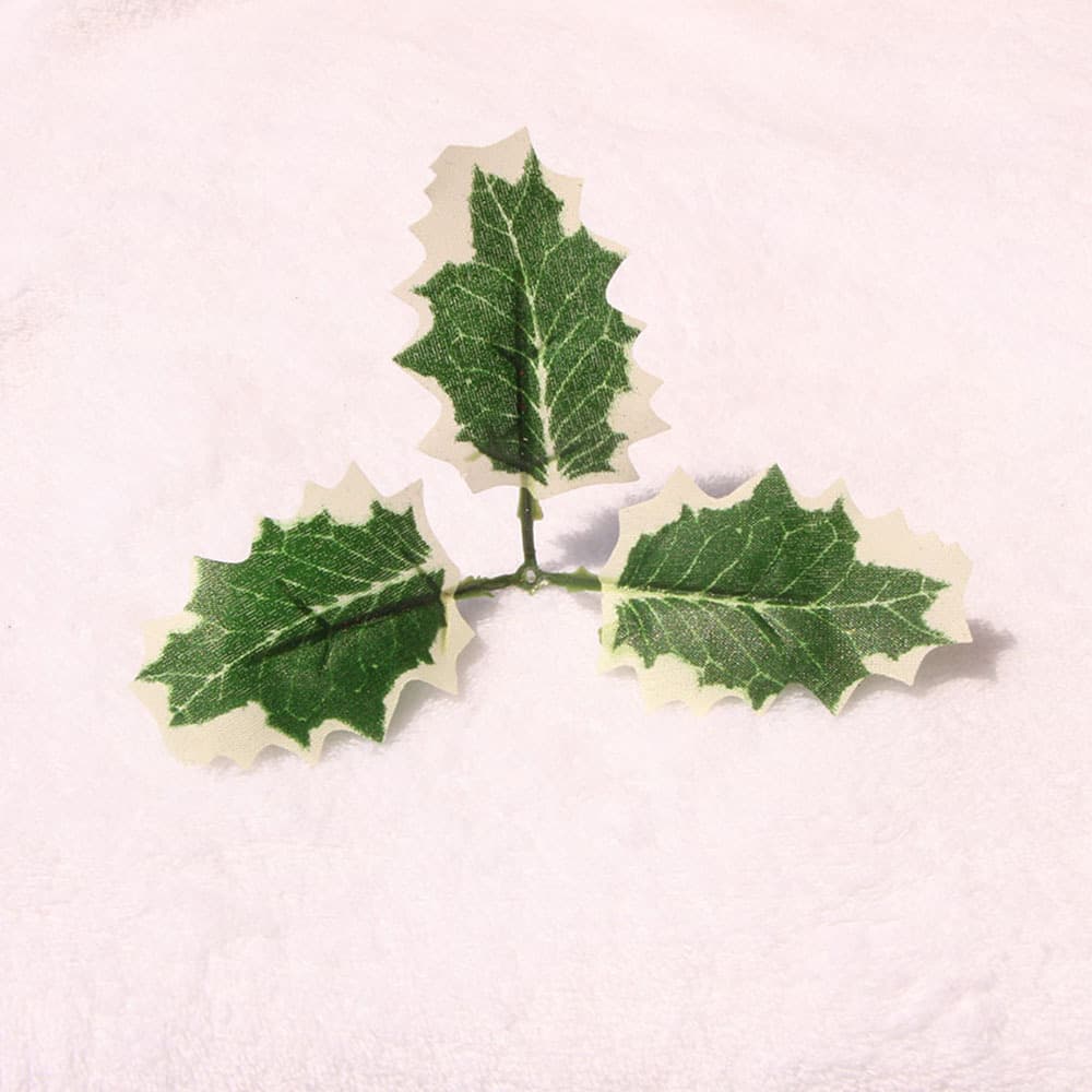 DIY artificial small red fruits plus two-color green leaves Christmas tree garland accessories branches red fruits holiday decoration Christmas 4