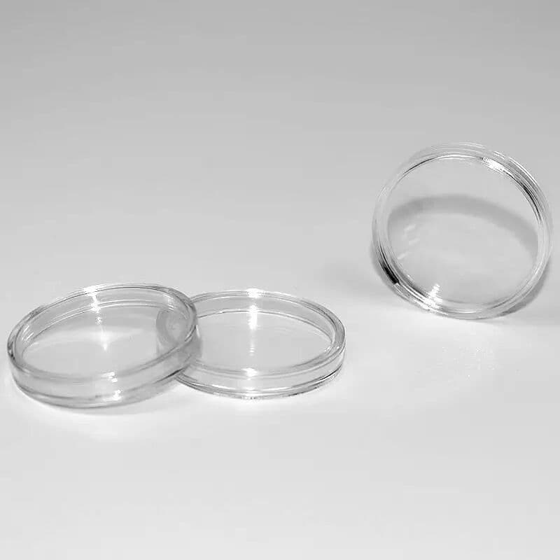 Transparent plastic coins, badge, 46mm 3