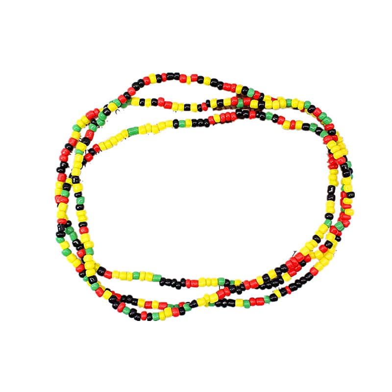 European and American cross -border platform new hot -selling rice pearl color waist chain mixed -match beach chain Bikini chain belly belly waist bead chain 5