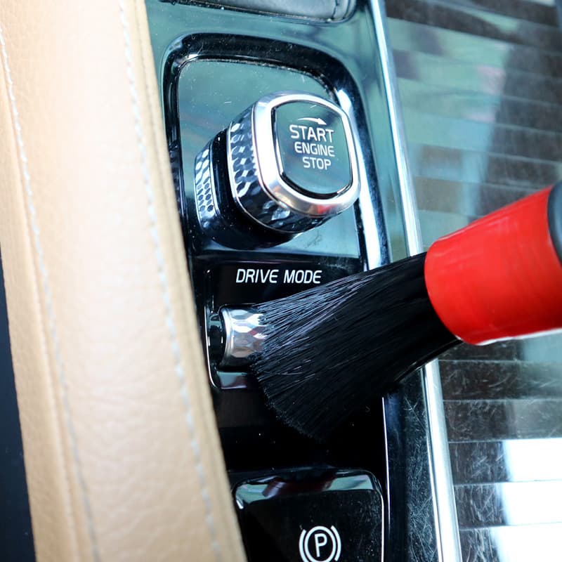 Car mid -network details brush out of the air outlet brush wheel hub steel ring brush engine gap to brush five -piece set of car washing brush 4