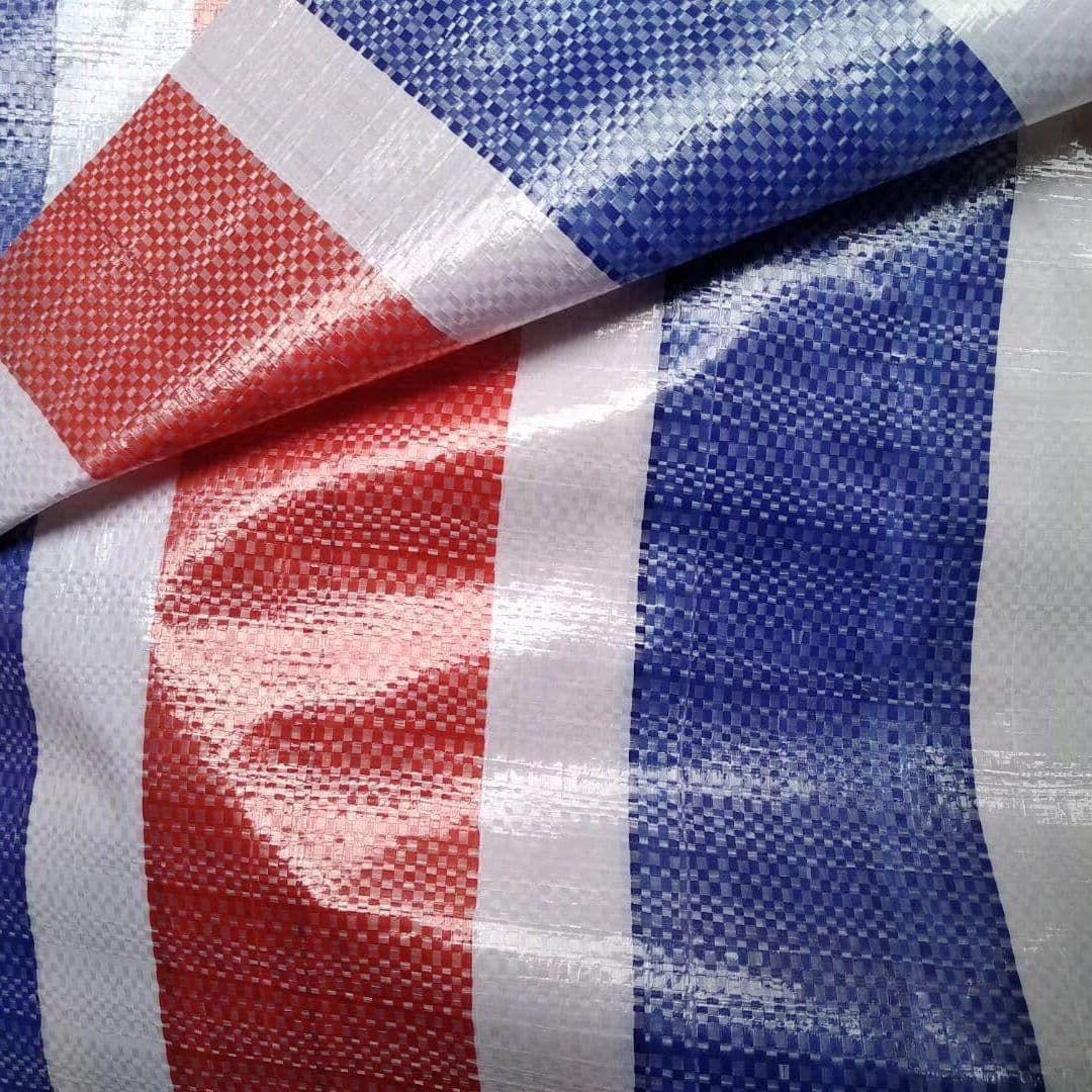 Color striped cloth thickened new material waterproof plastic raincloth cargo yard cover engineering construction three-color sun-proof colored striped cloth 3