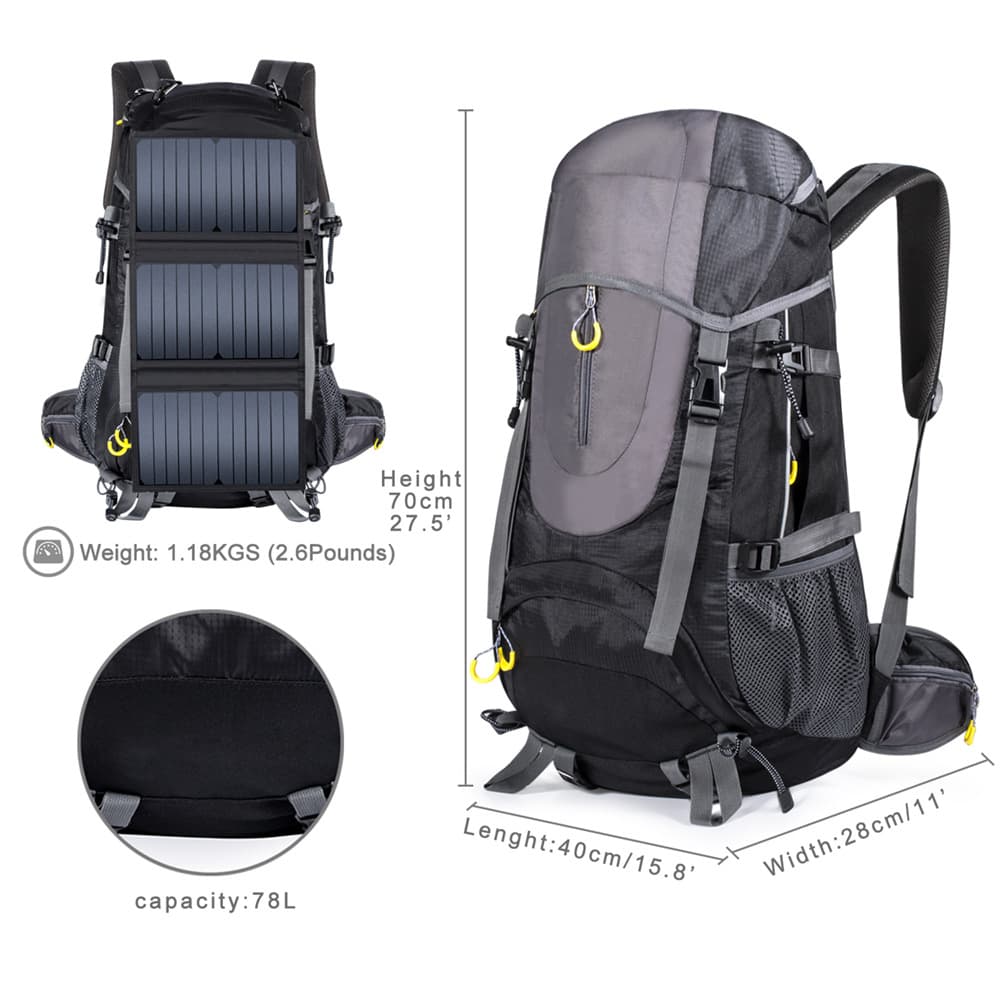 Big capacious backpack solar-powered 2