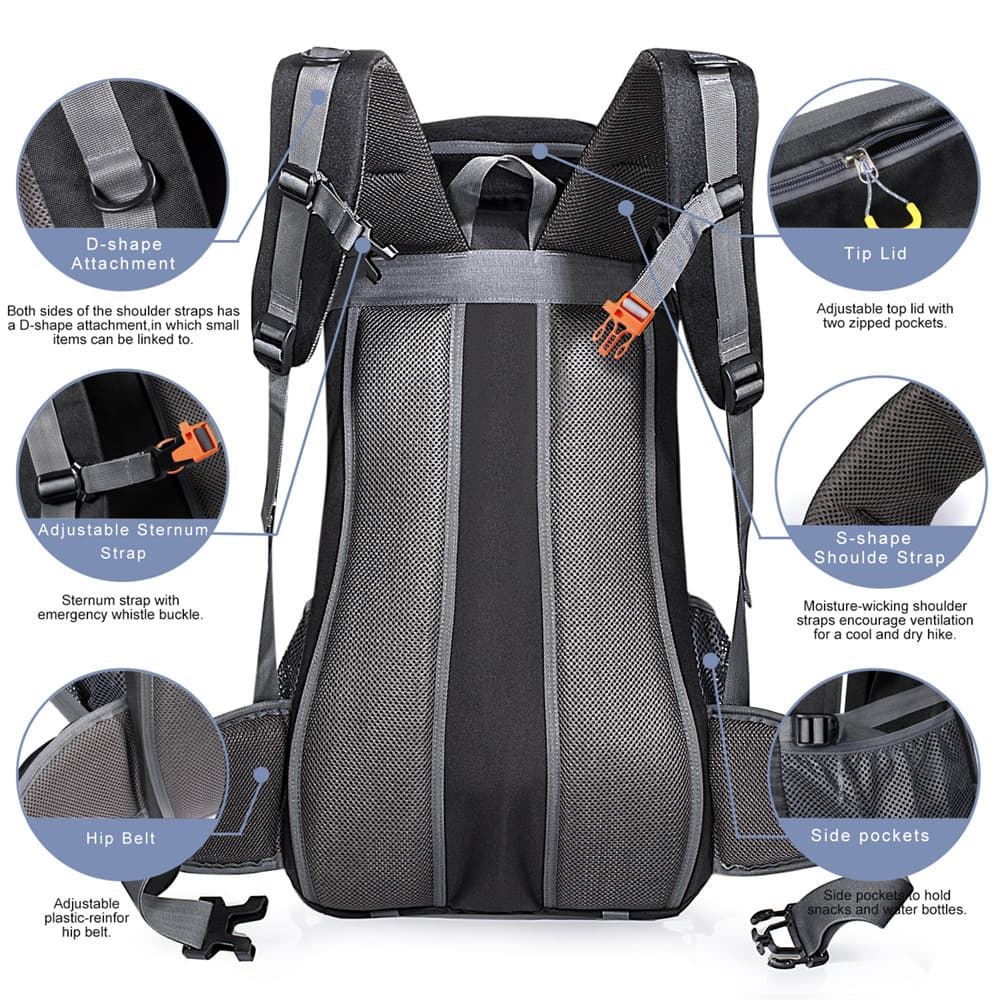 Big capacious backpack solar-powered 3