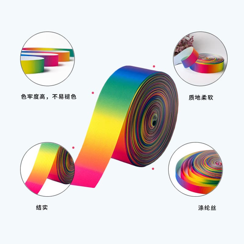 Colorful Polyester Robin Ribbon Ribbon Ribbon DIY Gift Box Print Bows Ribbon Ribbon Wholesale 3