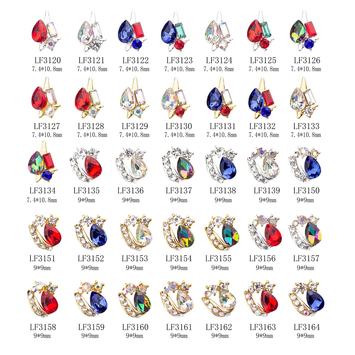 (Cross-border trading), festive nail stickers for nails for bride, accessory for manicure, jewelry, nail decoration, Japanese and Korean 2