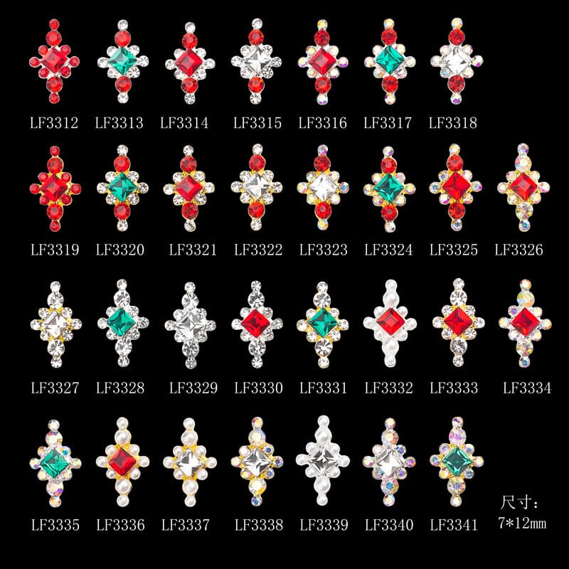 (Cross-border trading), festive nail stickers for nails for bride, accessory for manicure, jewelry, nail decoration, Japanese and Korean 5