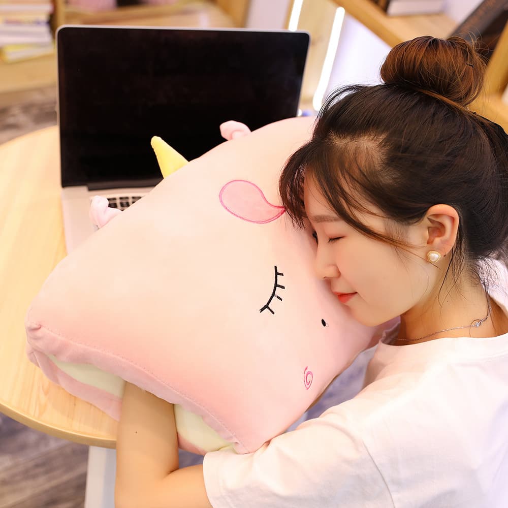 Big foldable plush detachable pillow for sleep, sofa 3