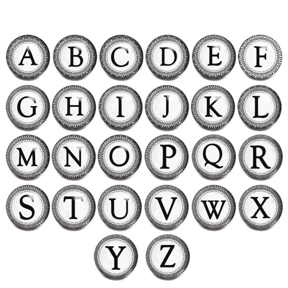 18mm noosa buckle glass Snap Button Jewelry European and American hot -selling DIY 26 letters 03 3