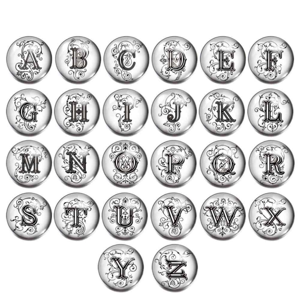 18mm noosa buckle glass Snap Button Jewelry European and American hot -selling DIY 26 letters 03 5