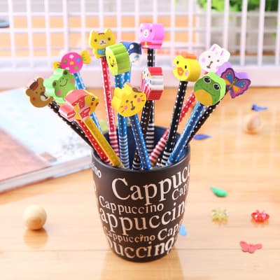 Cartoon eraser, cute teaching pencil for students, Birthday gift 3