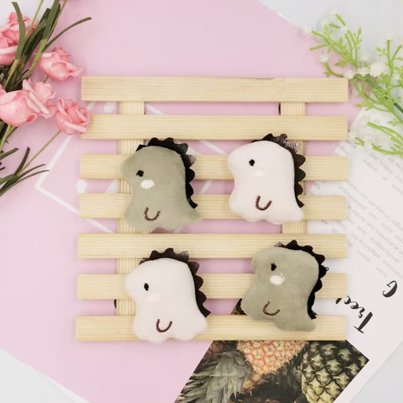 Cartoon plush cute brooch, dinosaur, accessory, children's doll, DIY 2