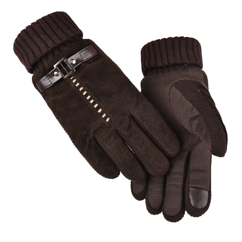Demi-season fleece keep warm windproof gloves, increased thickness 5
