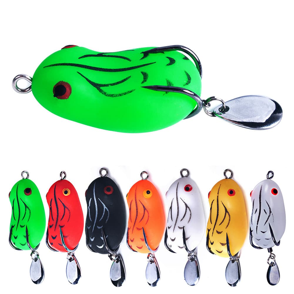 Wholesale Thunder Frog Aya Bait Set fake bait soft bait Simulation frog fish bait blood slot double hook modified Thunder frog poison toad 4