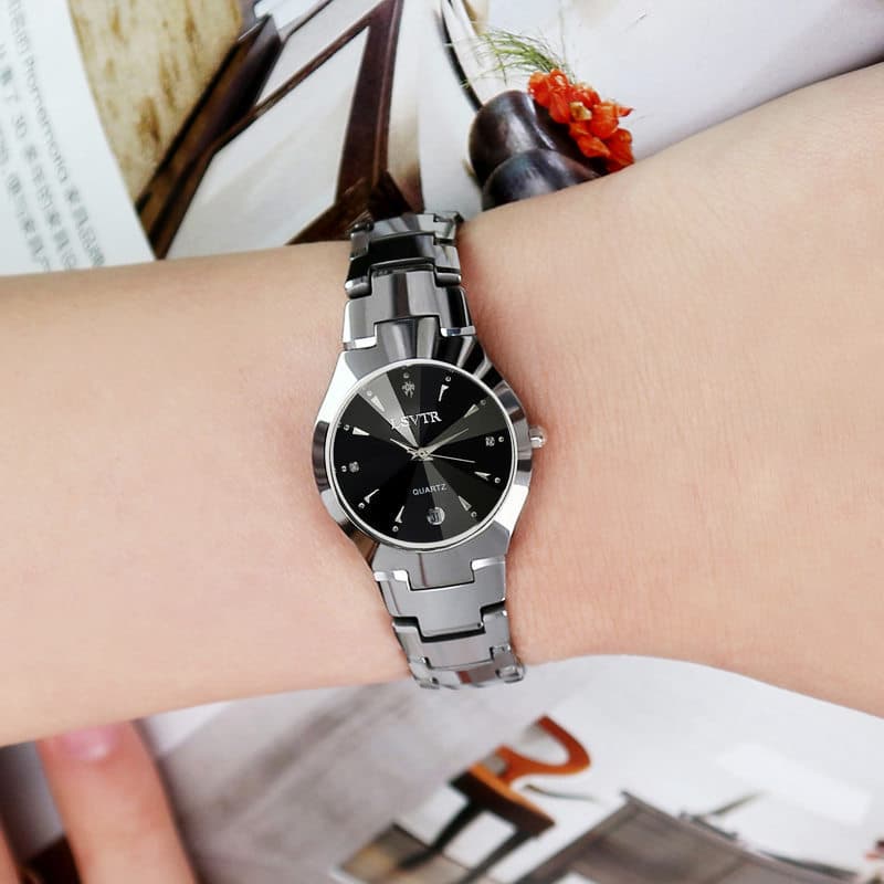 Steel women's men's watch, quartz calendar for students, Tungsten steel, women's style, for beloved 3
