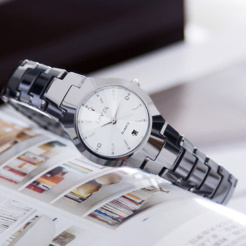 Steel women's men's watch, quartz calendar for students, Tungsten steel, women's style, for beloved 4